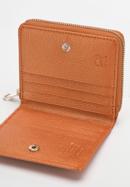 Damski portfel skórzany z ozdobnym brzegiem mały, pomarańczowy, 14-1-937-1, Zdjęcie 5