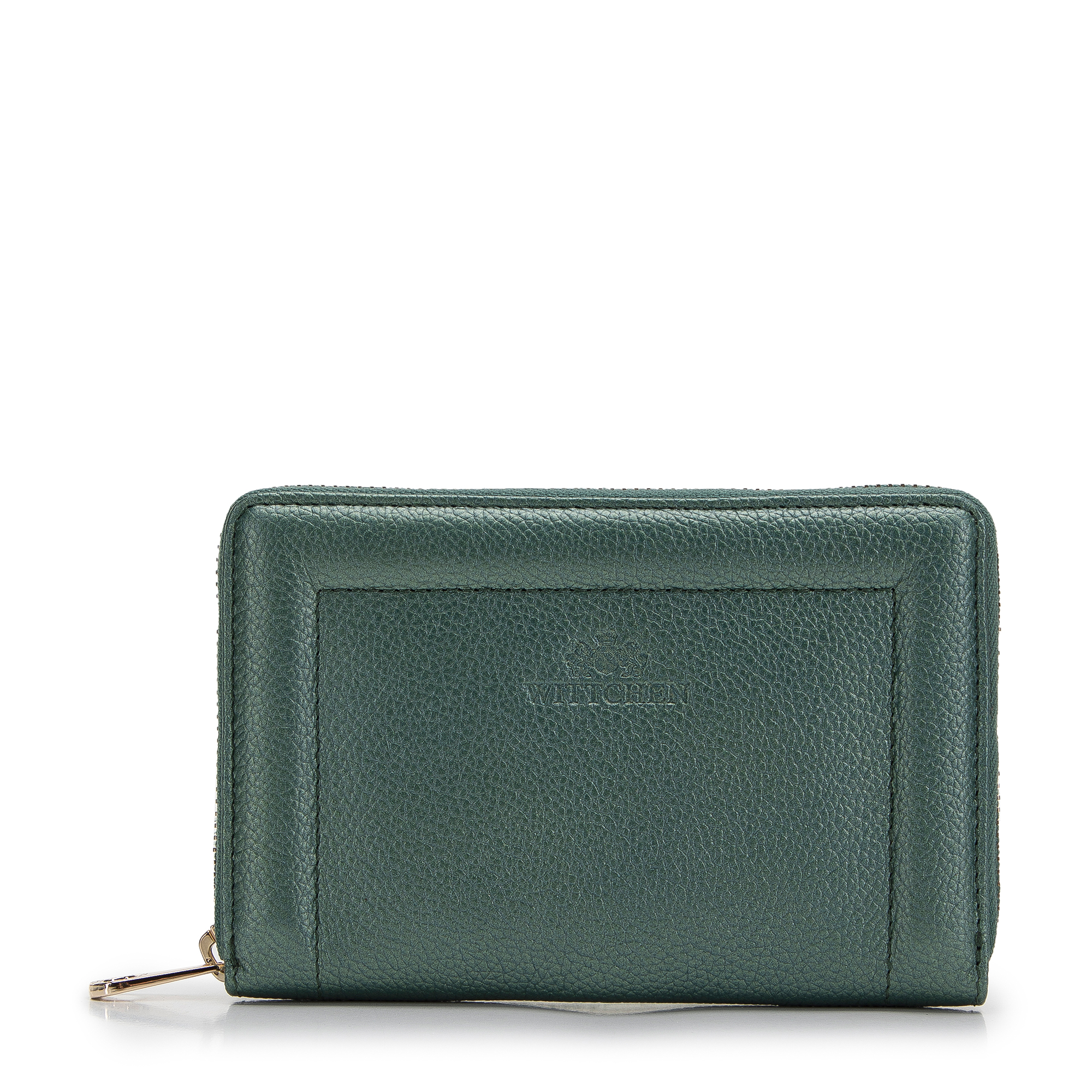 E-shop Dámska kožená peňaženka s ozdobným okrajom, stredne zelená 14-1-935-0