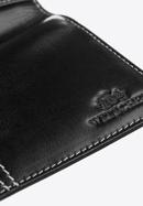 Damski portfel skórzany z ozdobnym przeszyciem, czarny, 14-1-122-L1, Zdjęcie 4
