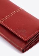 Damski portfel skórzany z ozdobnym przeszyciem, czerwony, 14-1-122-L1, Zdjęcie 8