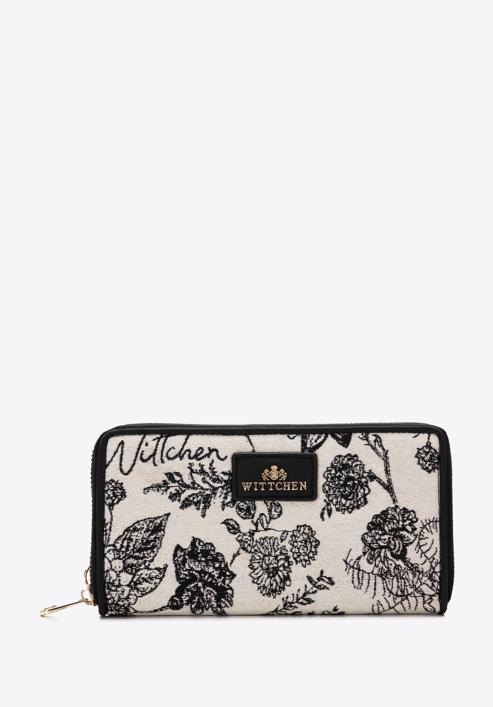 Women's patterned wallet, black-cream, 97-1E-501-X1, Photo 2