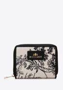 Women's small patterned wallet, black-cream, 97-1E-502-X3, Photo 1