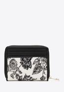 Women's small patterned wallet, black-cream, 97-1E-502-X1, Photo 3