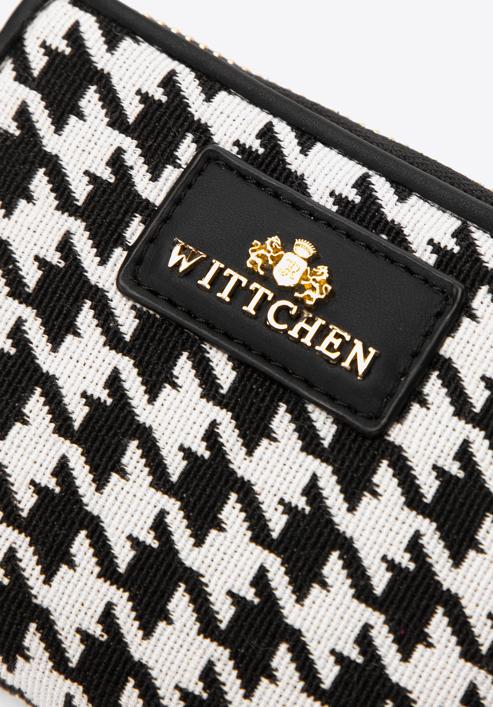 Women's small patterned wallet, cream-black, 97-1E-502-X1, Photo 4