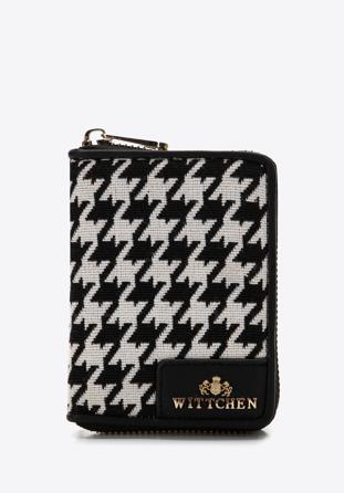 Women's patterned mini wallet, cream-black, 97-1E-503-X3, Photo 1