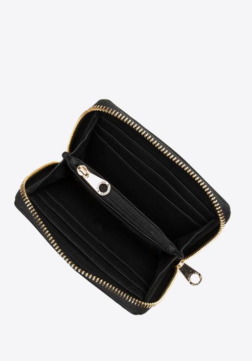 Women's patterned mini wallet, black-cream, 97-1E-503-X1, Photo 2