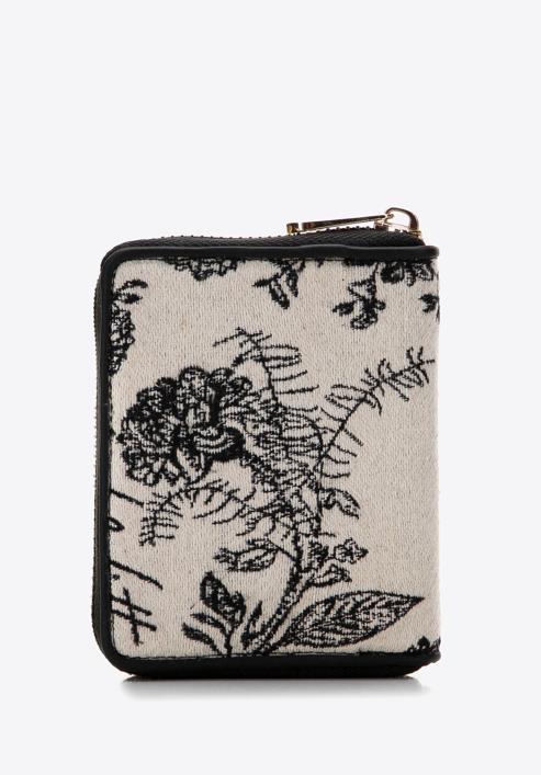 Women's patterned mini wallet, black-cream, 97-1E-503-X1, Photo 3