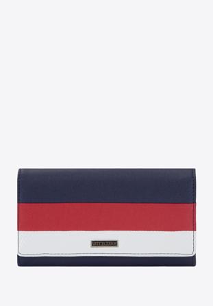 Women's faux leather wallet, navy blue-red, 93-1Y-500-7, Photo 1