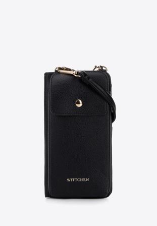Women's mobile phone mini purse, black, 95-4Y-706-1, Photo 1