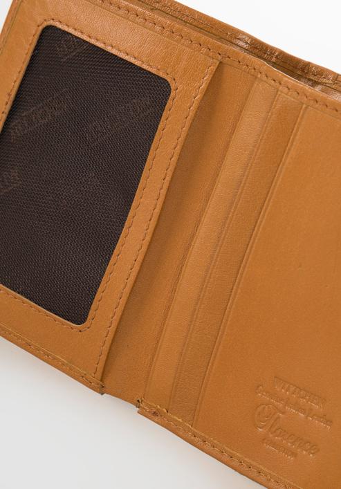 Damski portfel z gładkiej skóry dwustronny na zatrzask, koniak, 14-1-066-L0, Zdjęcie 5