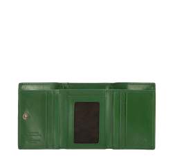 Damski portfel z gładkiej skóry mały, zielony, 14-1-913-L0, Zdjęcie 1