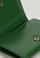 Damski portfel z gładkiej skóry mały, zielony, 14-1-913-L0, Zdjęcie 5