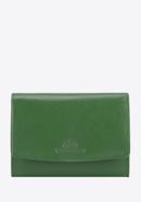 Damski portfel z gładkiej skóry na zatrzask średni, zielony, 14-1-062-L0, Zdjęcie 1