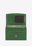 Damski portfel z gładkiej skóry na zatrzask średni, zielony, 14-1-062-L91, Zdjęcie 2