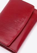 Damski portfel z gładkiej skóry na zatrzask średni, czerwony, 14-1-062-LB, Zdjęcie 8