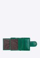 Damski portfel z lakierowanej skóry w monogram zapinany na napę, zielony, 34-1-362-FF, Zdjęcie 3