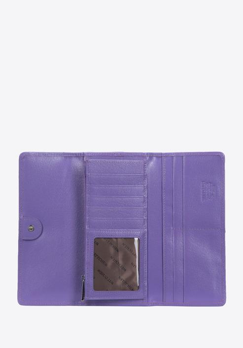 Women's monogram patent leather wallet, violet, 34-1-413-PP, Photo 2
