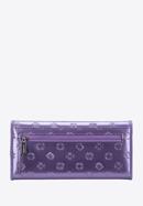 Women's monogram patent leather wallet, violet, 34-1-413-PP, Photo 3