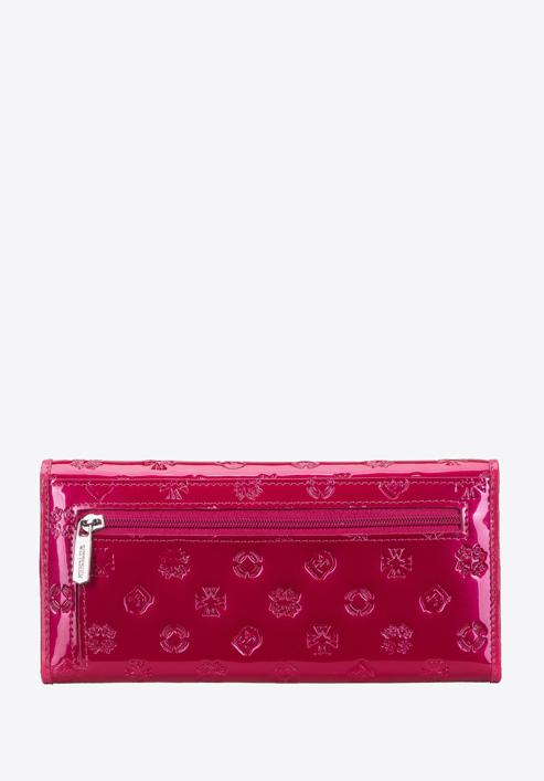 Women's monogram patent leather wallet, pink, 34-1-413-PP, Photo 3