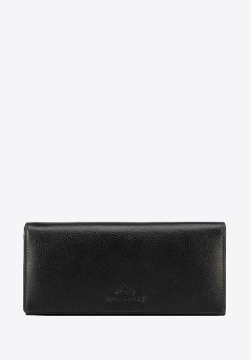 Damski portfel ze skóry duży, czarny, 21-1-333-10L, Zdjęcie 1
