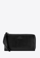 Women's leather wristlet wallet, black, 21-1-444-3, Photo 1