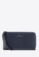 Women's leather wristlet wallet, dark navy blue, 21-1-444-N, Photo 1