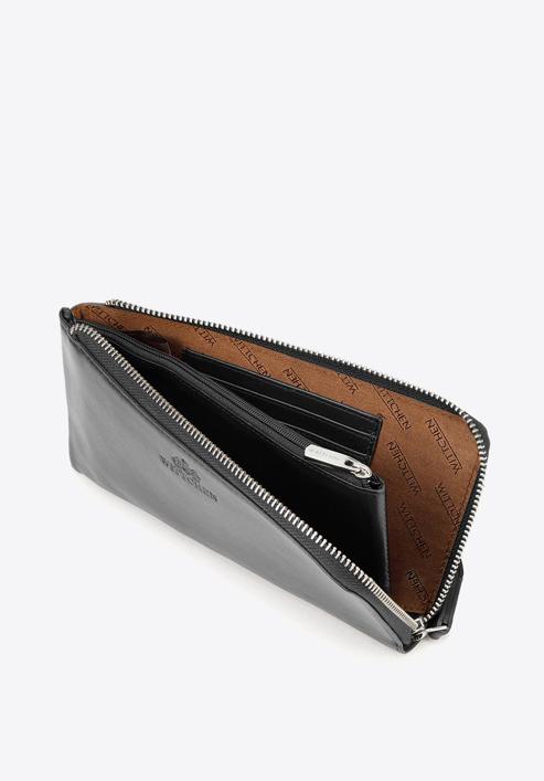 Women's leather wristlet wallet, black, 21-1-444-3, Photo 3