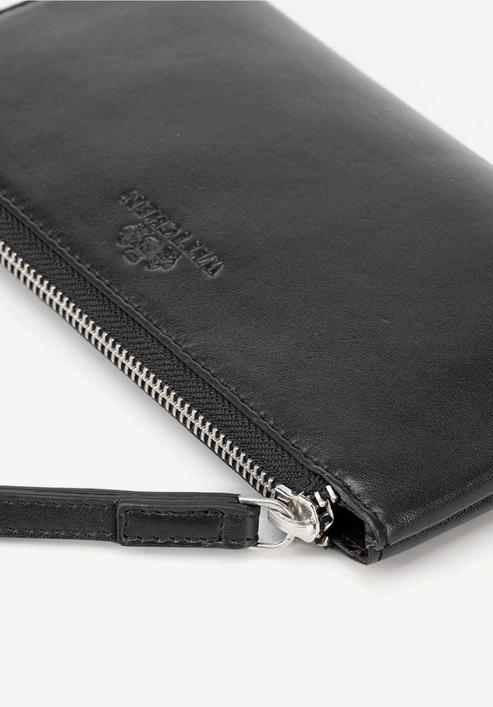 Women's leather wristlet wallet, black, 21-1-444-3, Photo 4