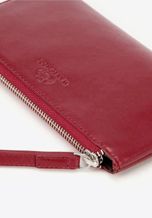Women's leather wristlet wallet, red, 21-1-444-N, Photo 4
