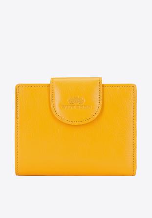 Damski portfel ze skóry klasyczny, żółty, 21-1-362-YL, Zdjęcie 1