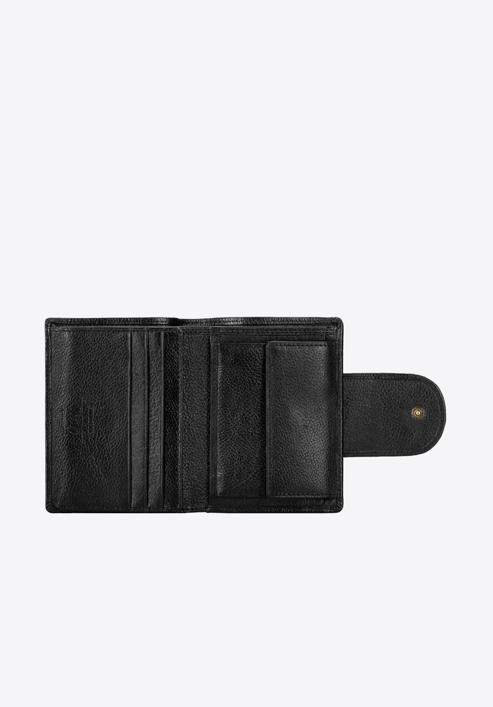 Damski portfel ze skóry klasyczny, czarny, 21-1-362-10L, Zdjęcie 2