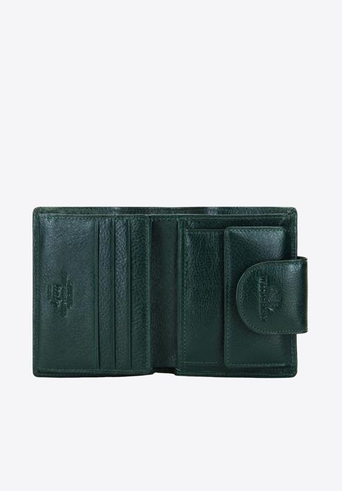 Damski portfel ze skóry klasyczny, zielony, 21-1-362-10L, Zdjęcie 2