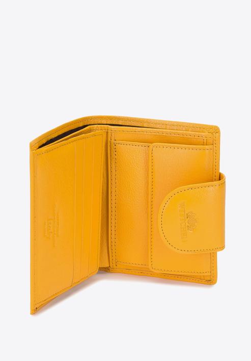 Damski portfel ze skóry klasyczny, żółty, 21-1-362-YL, Zdjęcie 4