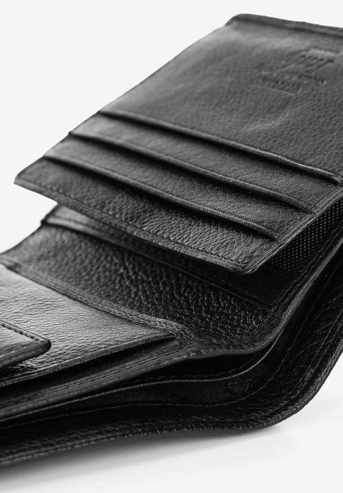 Damski portfel ze skóry klasyczny, czarny, 21-1-362-10L, Zdjęcie 5
