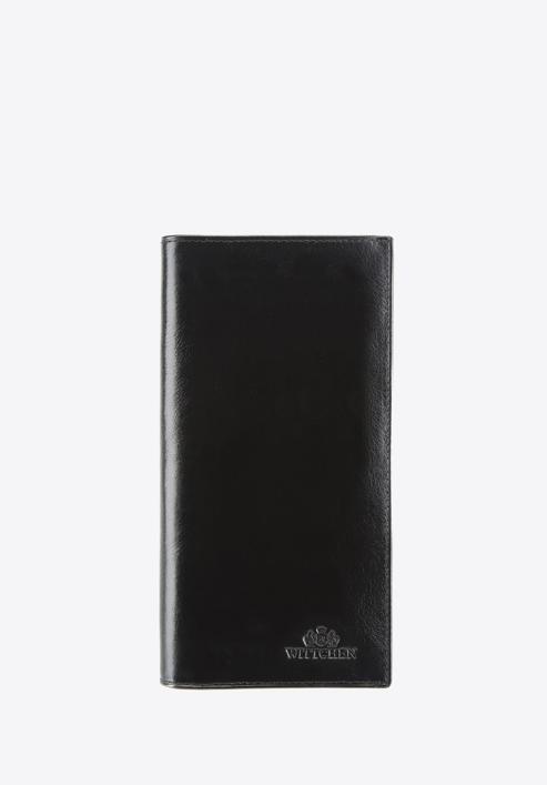Damski portfel ze skóry klasyczny duży, czarny, 21-1-335-3, Zdjęcie 1