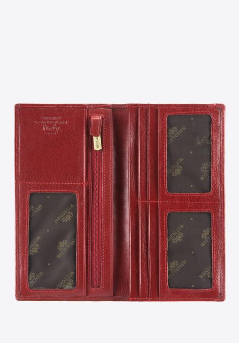 Damski portfel ze skóry klasyczny duży, czerwony, 21-1-335-4, Zdjęcie 2
