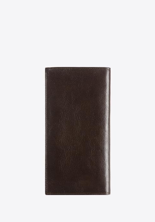 Damski portfel ze skóry klasyczny duży, brązowy, 21-1-335-3, Zdjęcie 4
