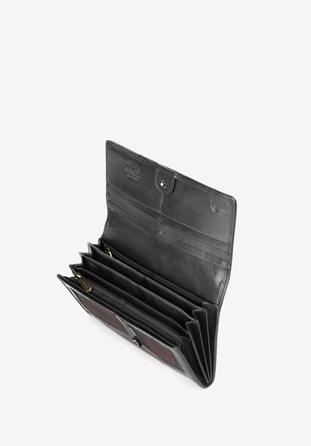 Damski portfel ze skÃ³ry lakierowanej podÅ‚uÅ¼ny, czarny, 14-1L-052-1, ZdjÄ™cie 1