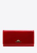 Damski portfel ze skóry lakierowany duży, czerwony, 25-1-052-0, Zdjęcie 1