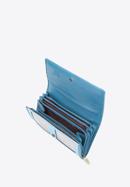 Damski portfel ze skóry lakierowany duży, niebieski, 25-1-052-3, Zdjęcie 3