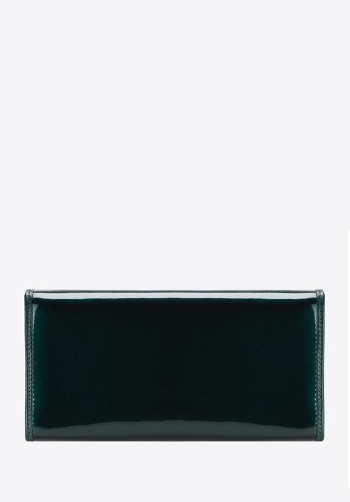 Damski portfel ze skóry lakierowany duży, ciemny zielony, 25-1-052-0, Zdjęcie 4