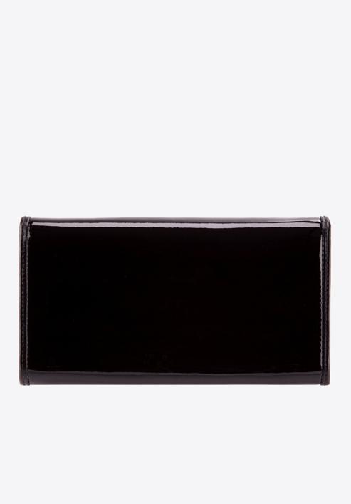 Damski portfel ze skóry lakierowany duży, czarny, 25-1-052-9, Zdjęcie 4