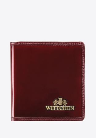 Damski portfel ze skóry lakierowany mały, bordowy, 25-1-065-9, Zdjęcie 1