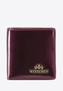 Damski portfel ze skóry lakierowany mały, fioletowy, 25-1-065-9, Zdjęcie 1