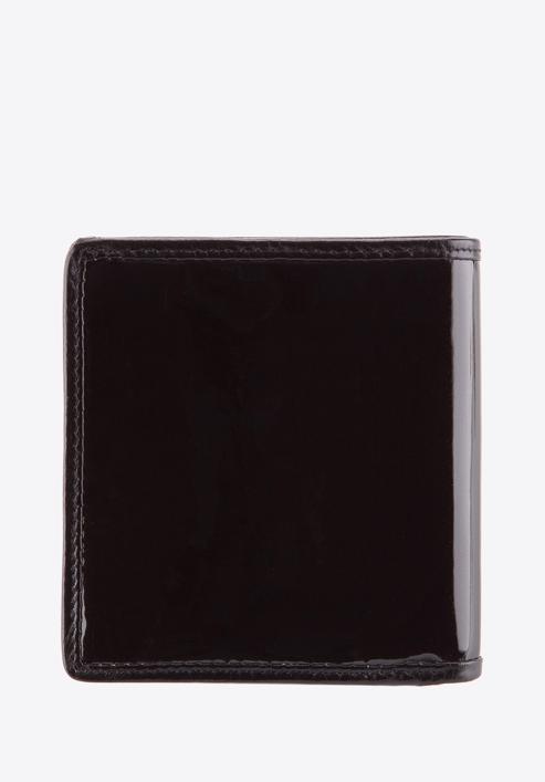 Damski portfel ze skóry lakierowany mały, czarny, 25-1-065-1, Zdjęcie 4