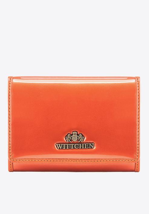 Damski portfel ze skóry lakierowany średni, pomarańczowy, 25-1-070-0, Zdjęcie 1