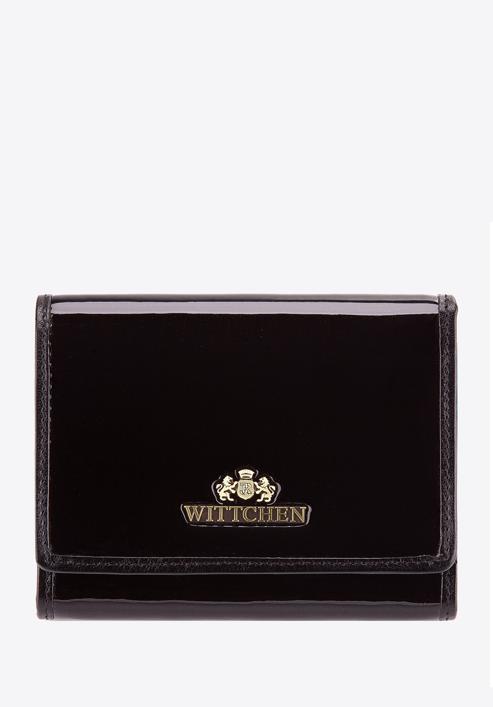 Damski portfel ze skóry lakierowany średni, czarny, 25-1-070-1, Zdjęcie 100