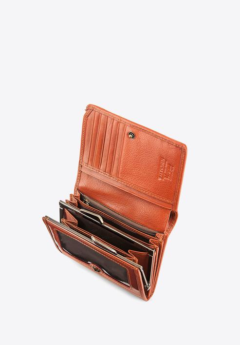 Damski portfel ze skóry lakierowany średni, pomarańczowy, 25-1-070-0, Zdjęcie 3