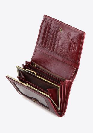 Damski portfel ze skóry lakierowany średni, bordowy, 25-1-070-9, Zdjęcie 1