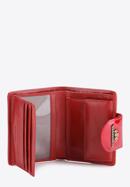 Damski portfel ze skóry lakierowany z ozdobną napą, czerwony, 25-1-362-0, Zdjęcie 4